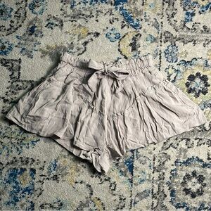 Rewash Gauze Shorts Tie Belt 100% Rayon Beige Juniors Size Small NWT